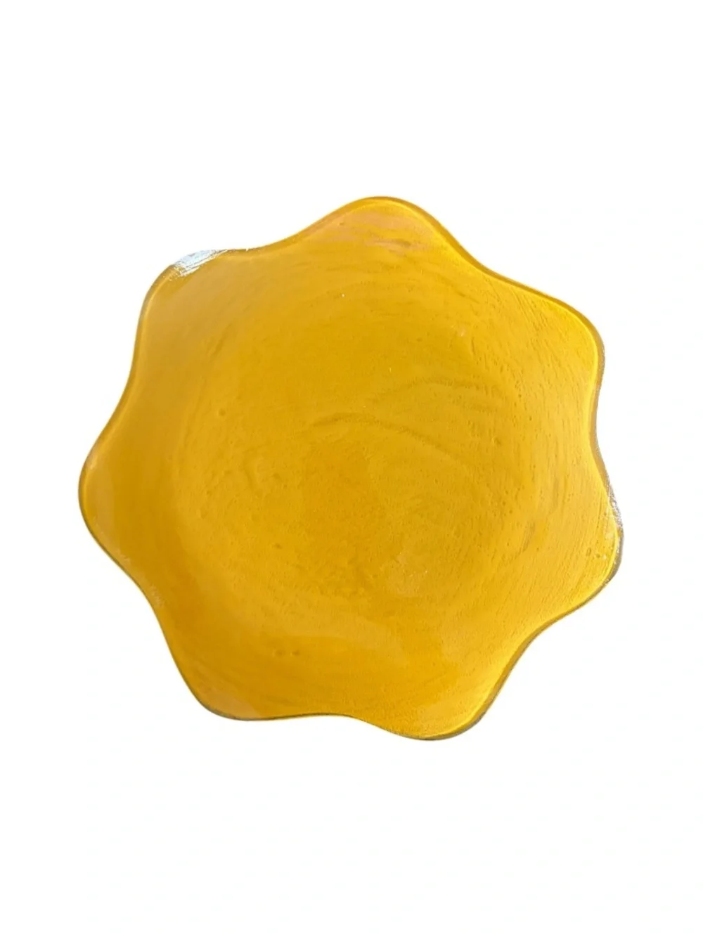 Set of 3 Colorful Flower-Shaped Glass Plates, Red Blue Yellow 11